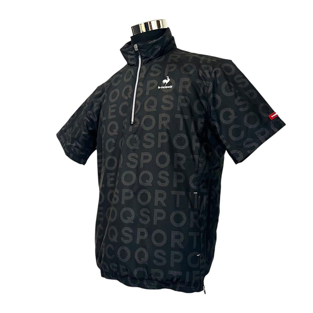 【美品】【L】le coq sportif 総柄 ハーフジップジャケット メンズ