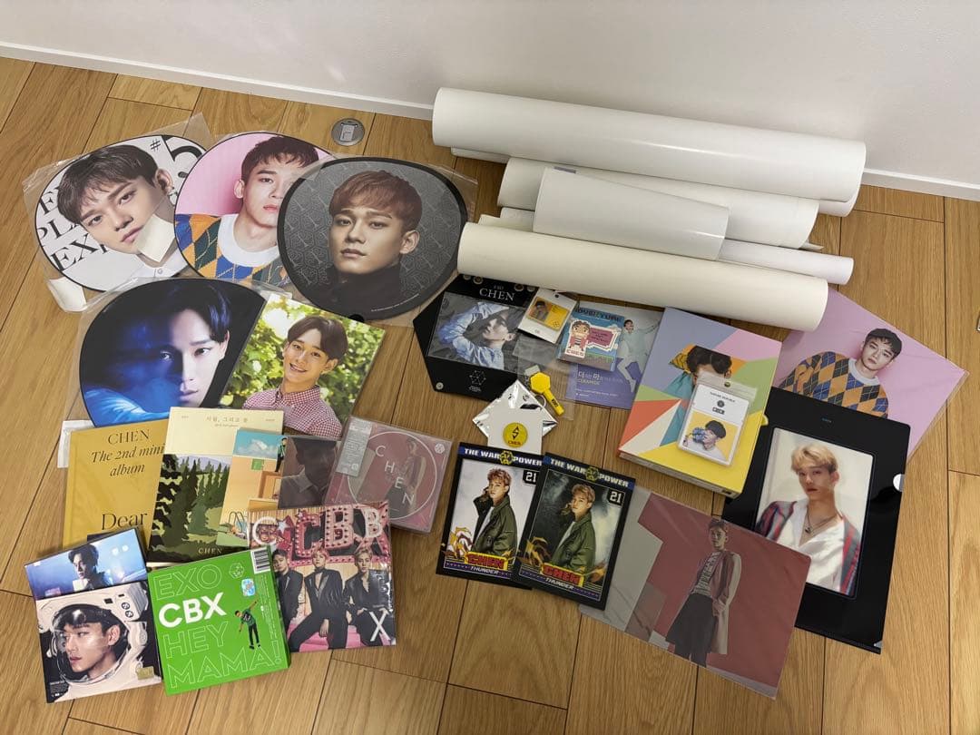 EXO CHEN チェン グッズ まとめ売り CD うちわ ポスター