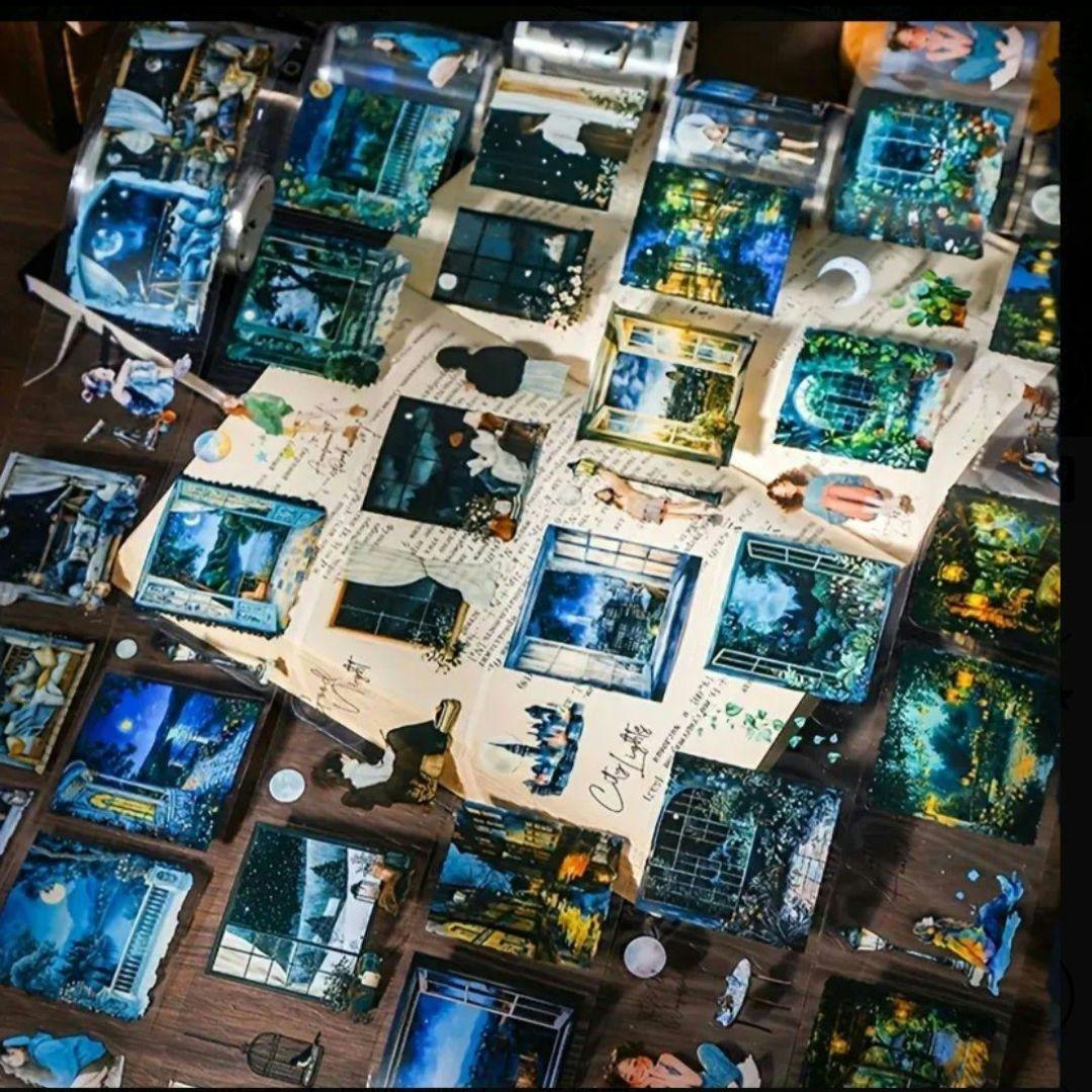 コラージュ　PETテープ　箱入りステッカー10点