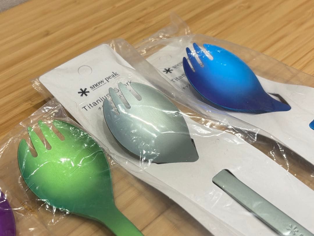 スノーピーク チタン先割れスプーン 6色セット まとめ売り