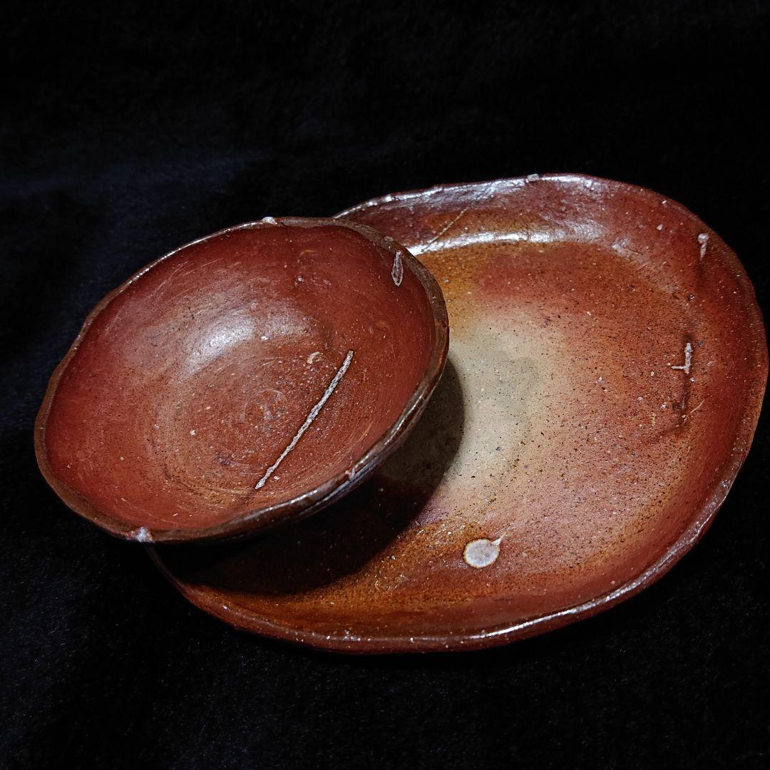 【2312】.皿セット…備前焼