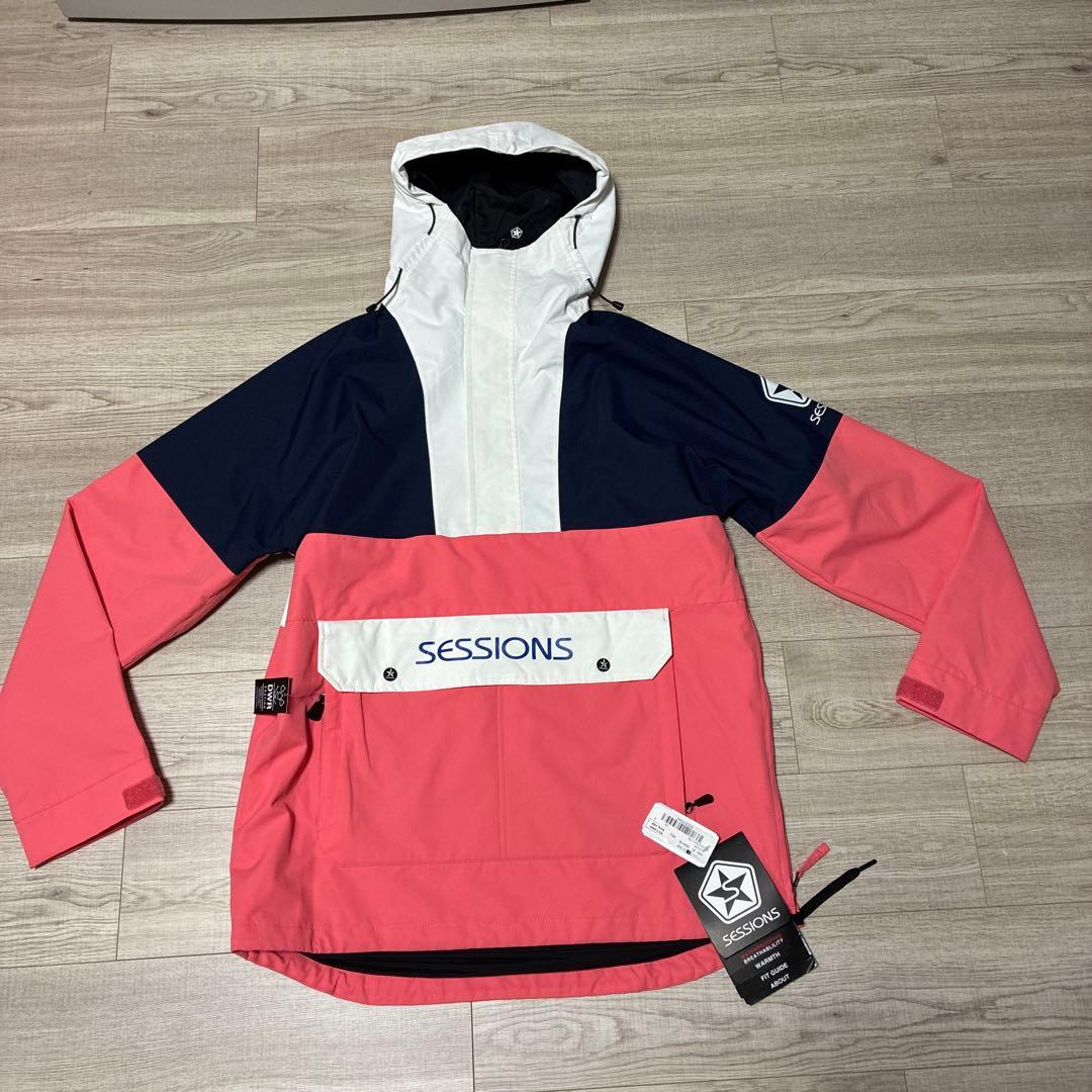 未使用 SESSIONS セッションズ スノーボードウェアアノラックジャケットM
