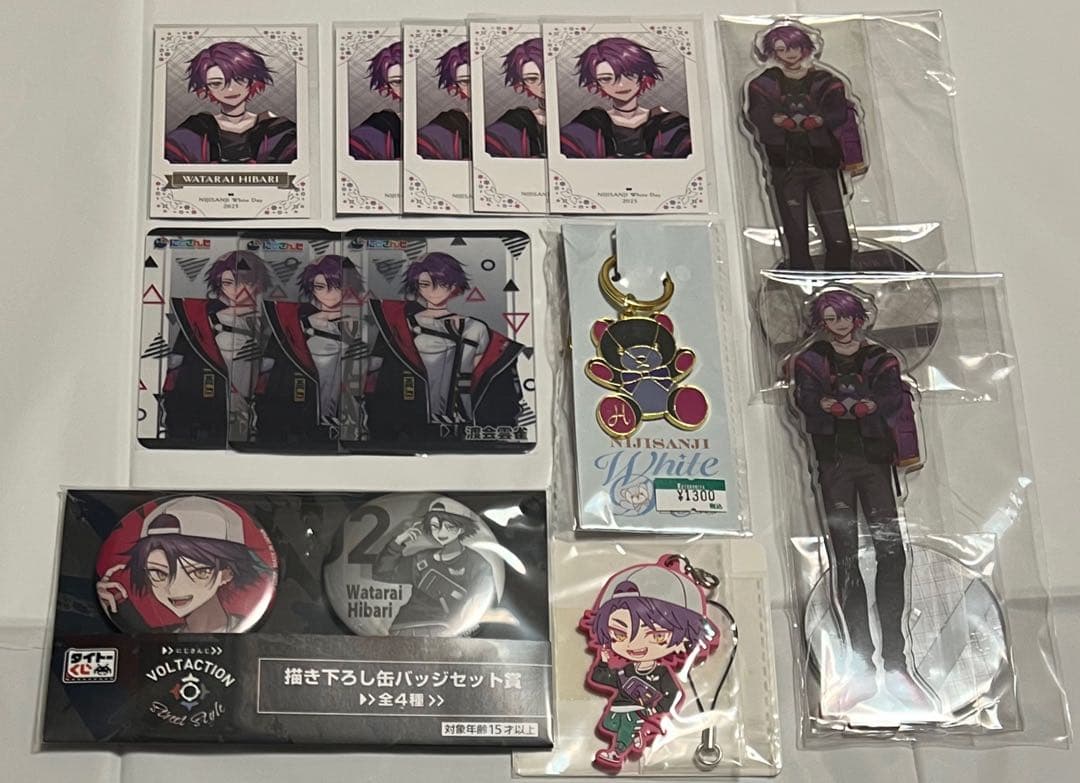 にじさんじ 渡会雲雀 ホワイトデー グッズ チェキ アクスタ 缶バッジ