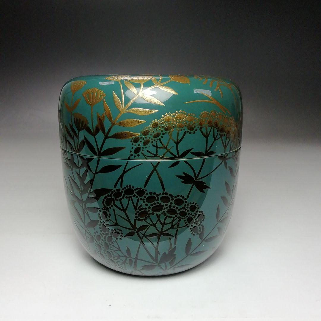 Ｓ７１６　棗　『秋の宵』『月に秋草　内鈴虫蒔絵』『志路川作』　共箱　茶道具