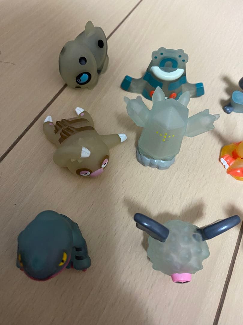 ポケモンキッズ　指人形　クリア　ファイヤー　リオル　レジアイス　ドータクン