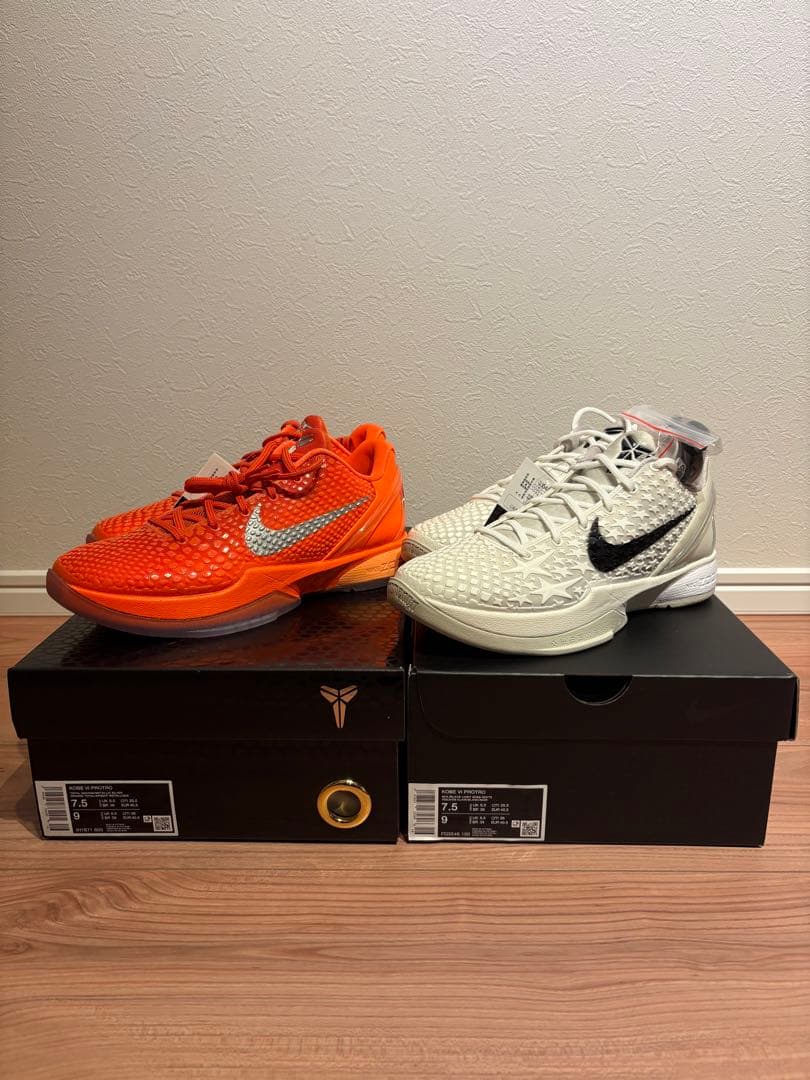 2足 Nike Kobe 6 Protro Sail&Total Orange