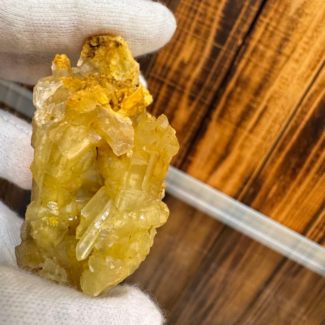 レモン水晶 クラスター 国産鉱物 奈良 希少