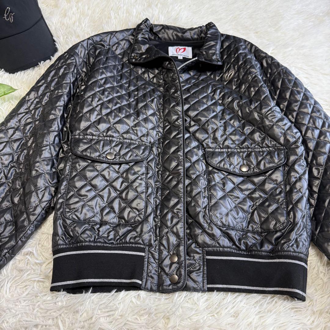 【マスターバニー】美品 中綿ジャケット キルティング シルバー 1 レディース
