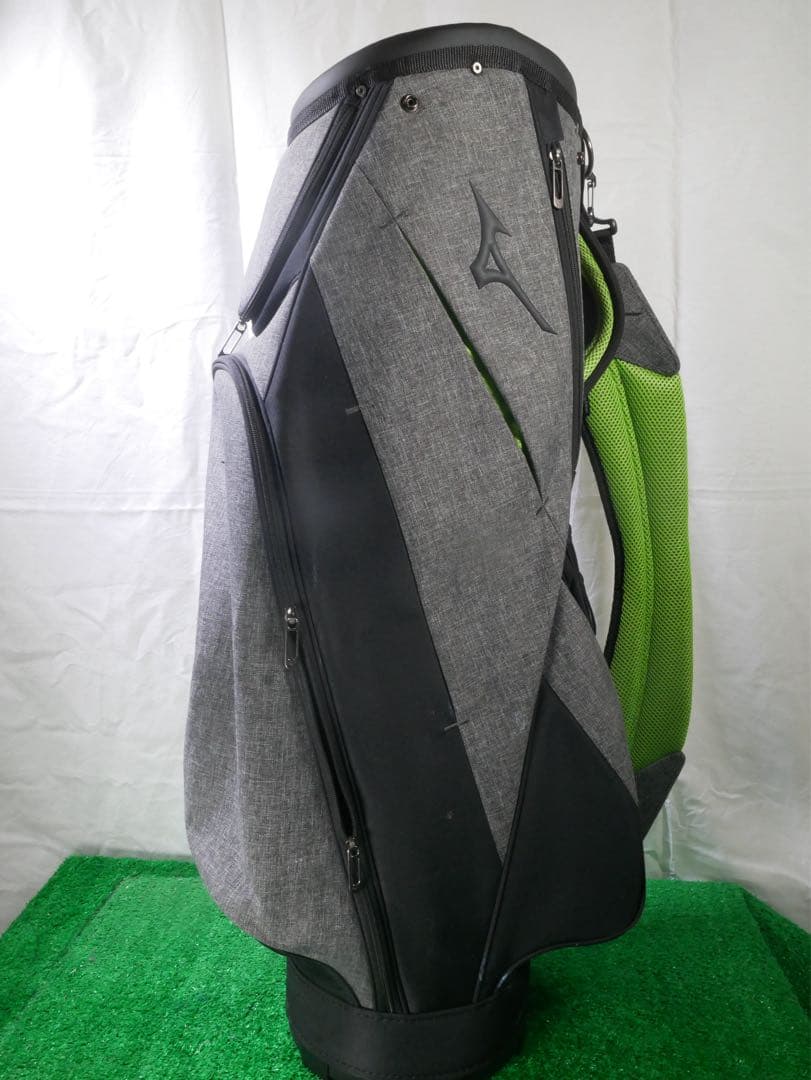 ひ*ー様 Mizuno ゴルフバッグ・キャディバッグ グレー・グリーン