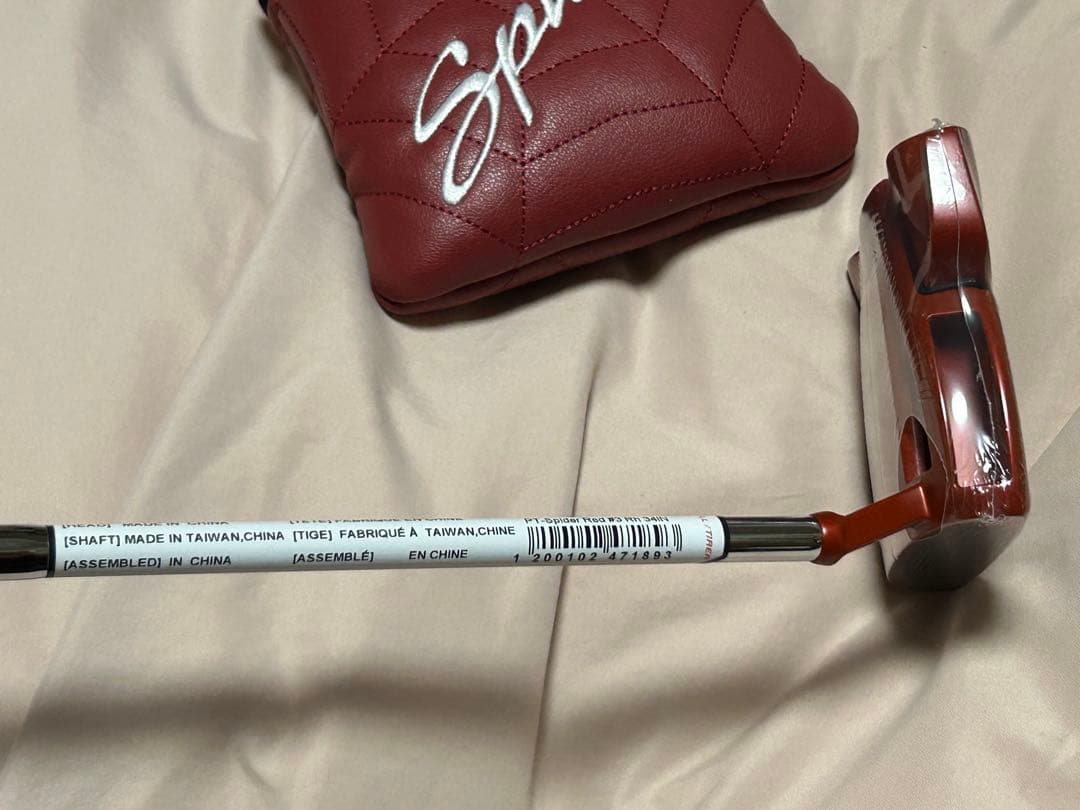 新品 スパイダーRed パター スモールスラント 34インチ