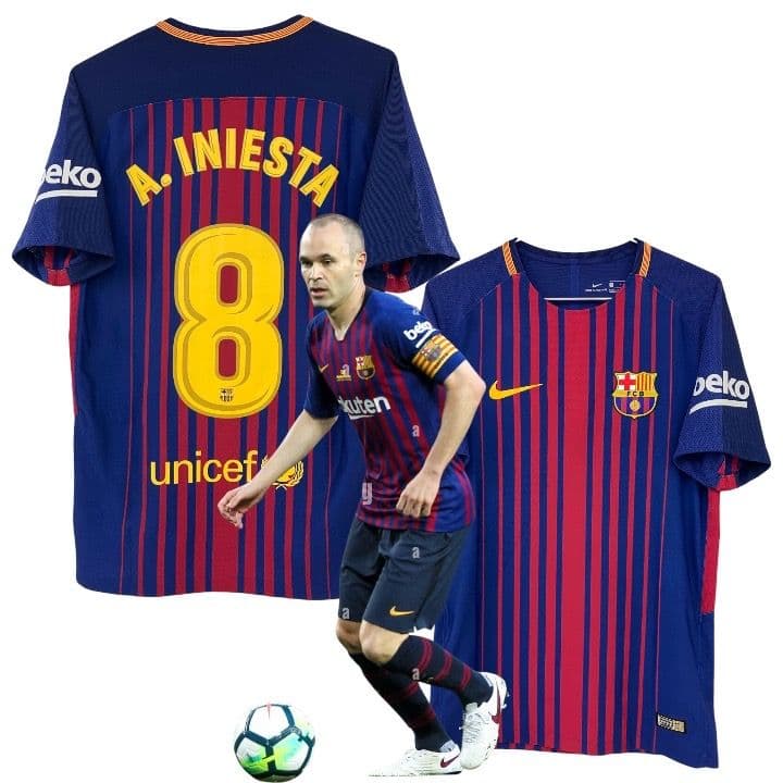 17-18 バルセロナ　イニエスタ　NIKEオフィシャル　オーセンユニフォーム