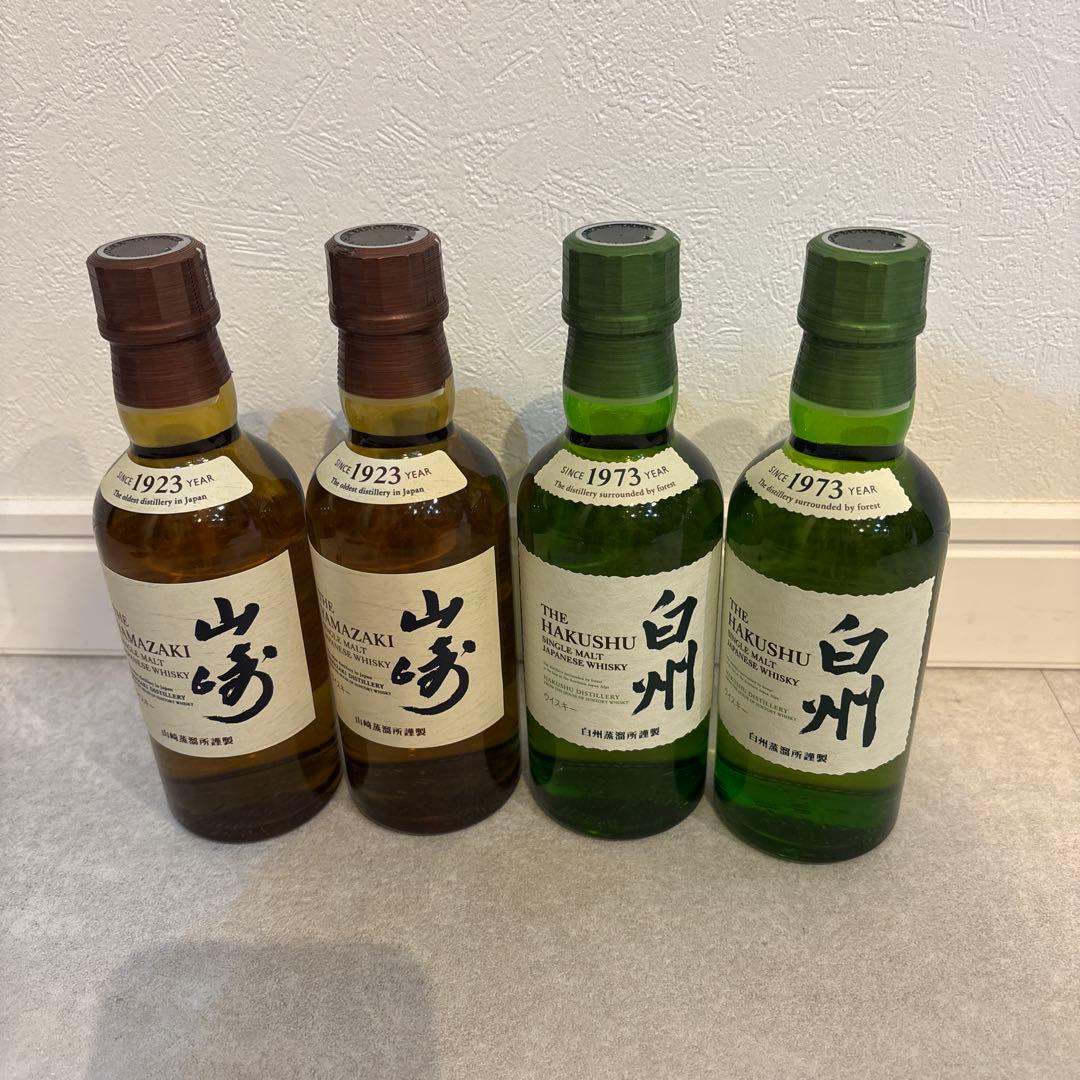 新品未開封　山崎,白州　４本セット　180 ミニボトル