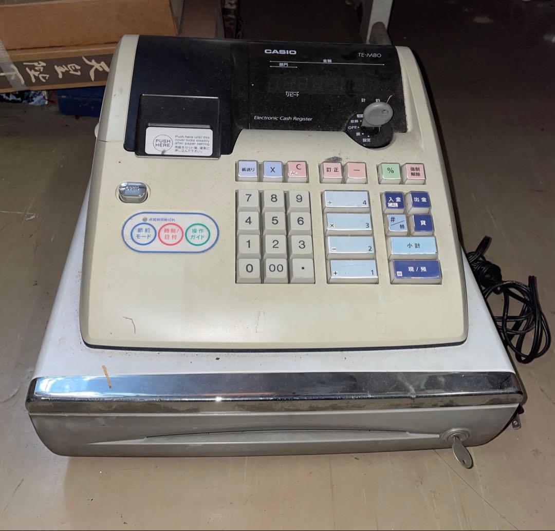 電子レジスター　TE-M80　カシオCASIO　 業務用　事務　店舗用品　4部門