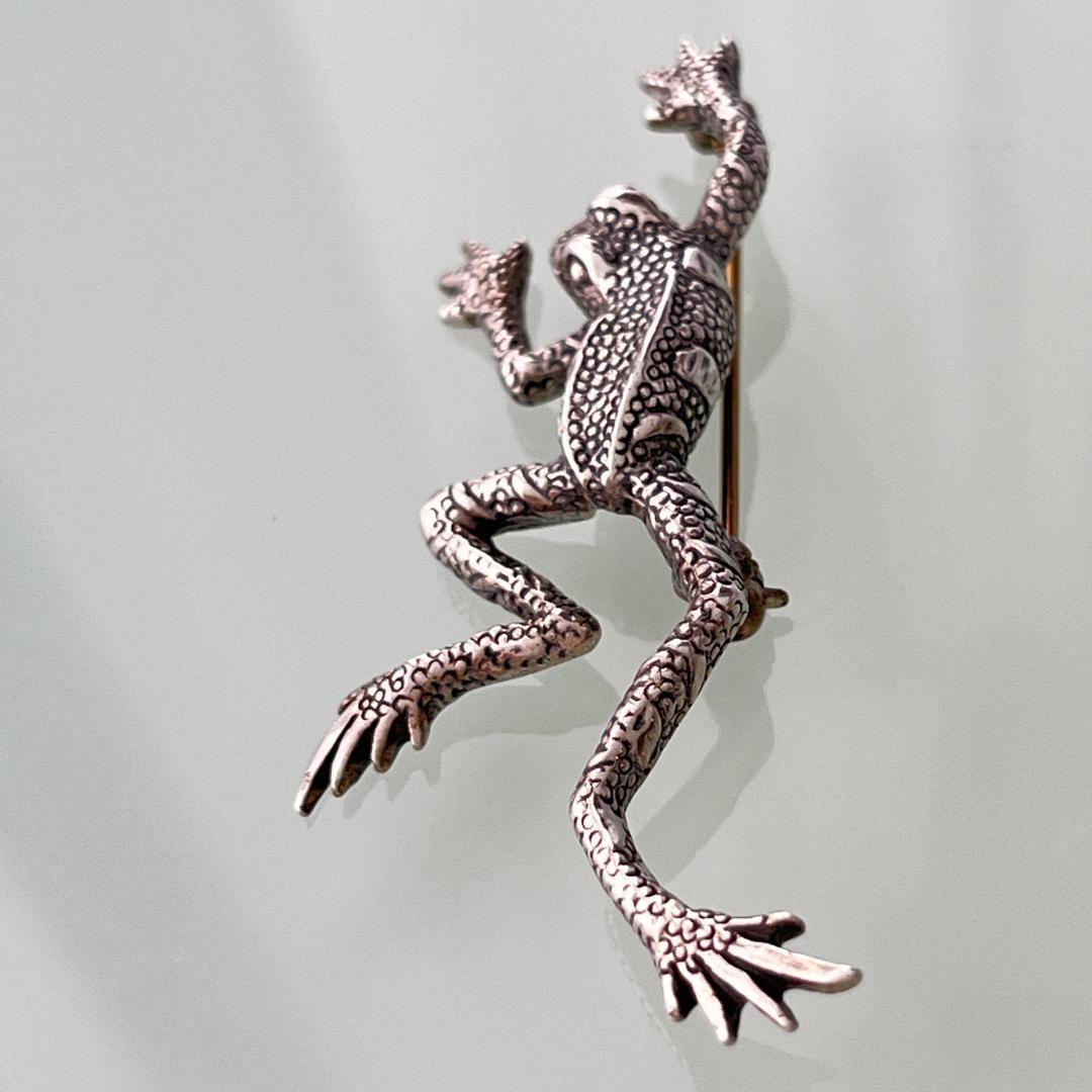 【英国】 【純銀】カエルのブローチ　ピン