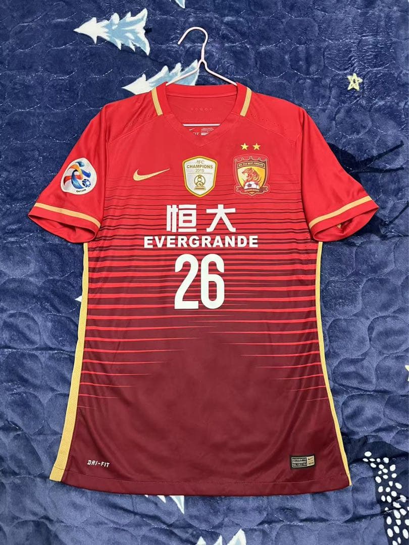 【選手支給品】2016広州恒大ACL#26楊超聲選手