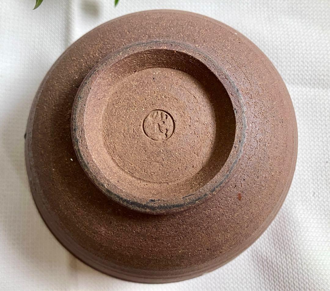 ✅お茶道/茶器/抹茶椀/側面は素焼き見込みにのみ釉薬✅極美品