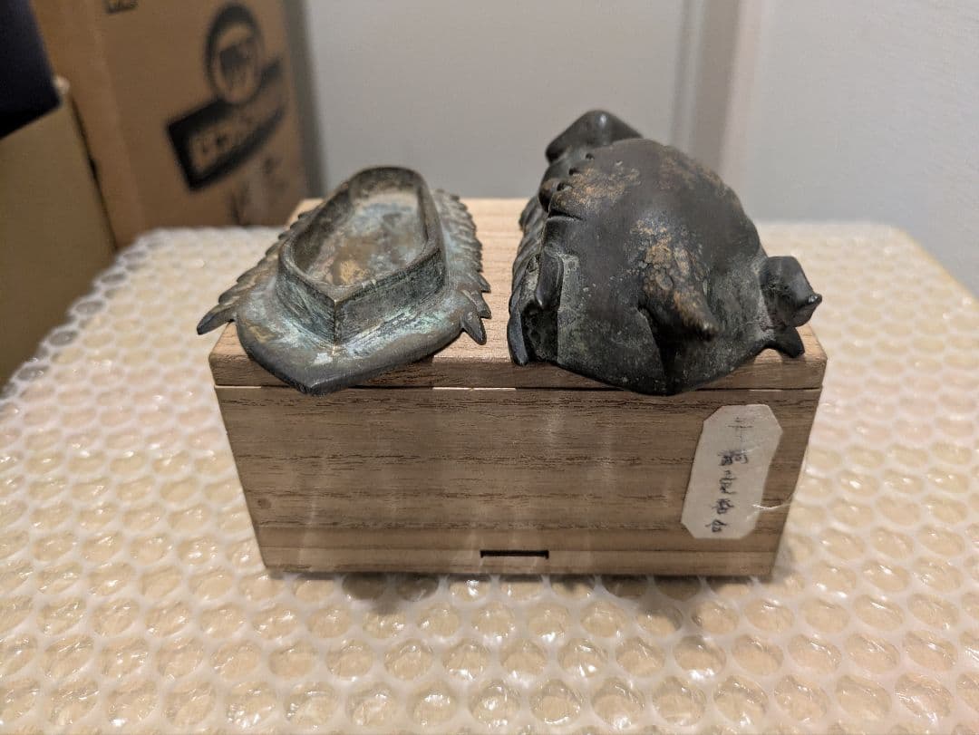 珍品！　唐物　古銅龍頭香合　骨董　古美術　仏教美術　時代物