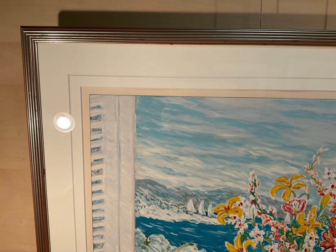 レスリー・セイヤー「バスケットオブリリーズ」　シルクスクリーン　直筆サイン有り