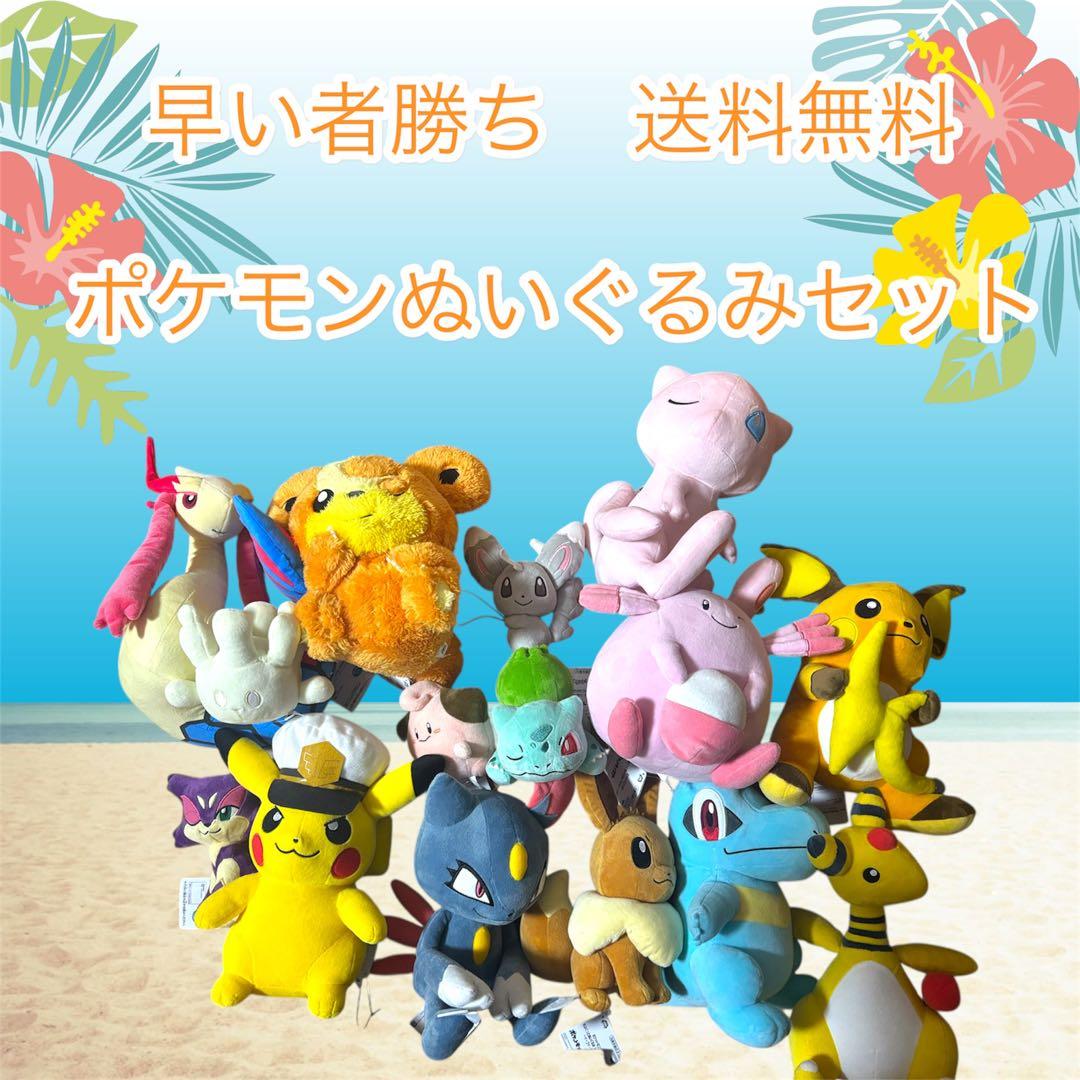 早い者勝ちポケモンぬいぐるみセットお買い得