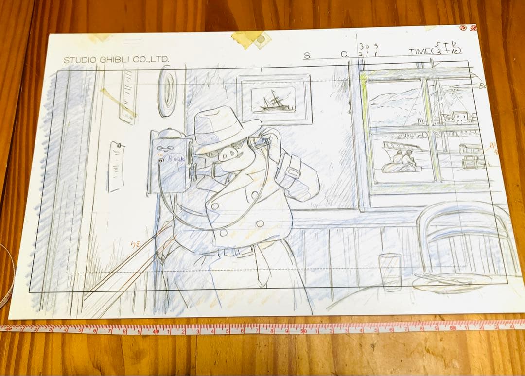 スタジオジブリ レイアウト展 紅の豚 実寸レプリカ 24時間以内発送可