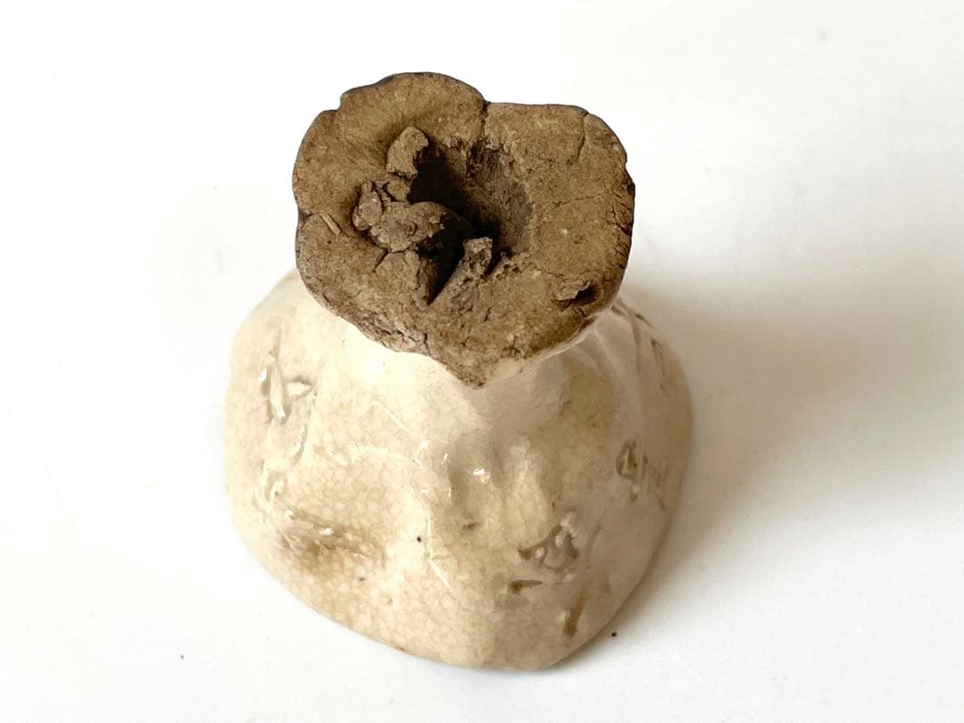 骨董　アンティーク　手捻り　盃　馬上杯　煎茶道具　蓮月焼　ミニチュア　大田垣蓮月