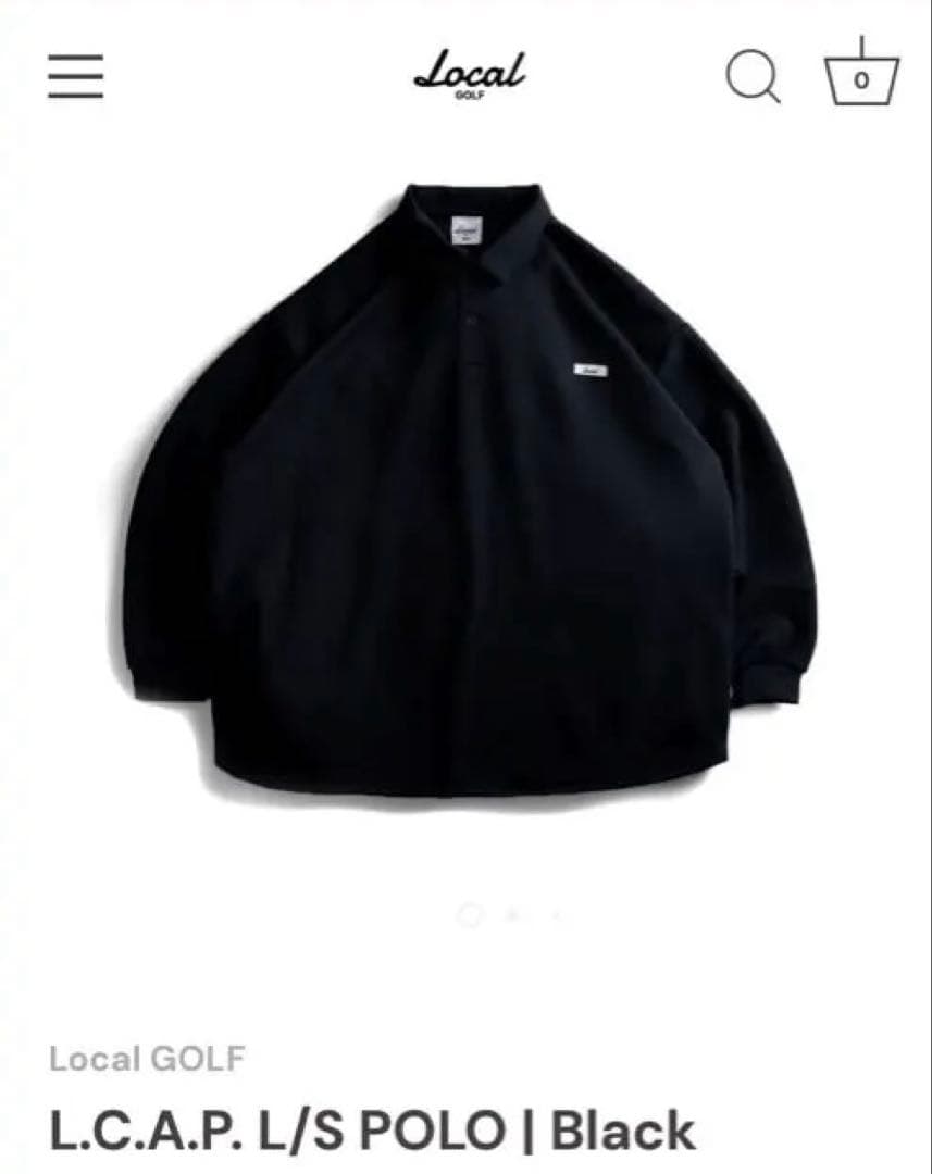 【完売品】Local GOLF L.C.A.P. L/S POLO Black