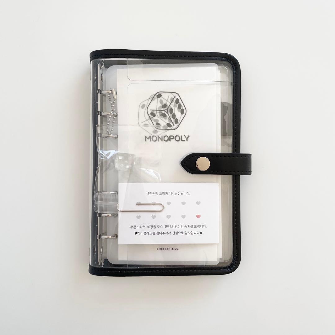 早い者勝ち　韓国　貯金　アクリルバインダー　カバー　リフィル　モノポリー　pvc