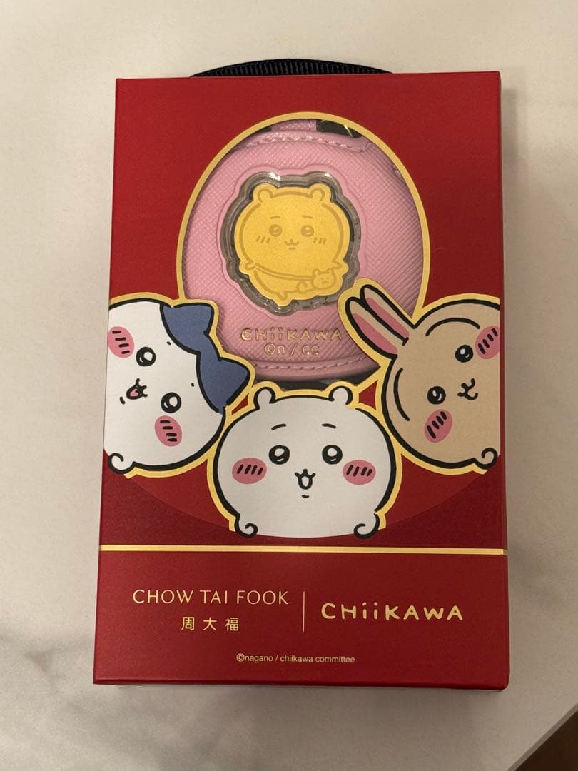 ちいかわ　　周大福　香港　純金　キーホルダー　ピンク