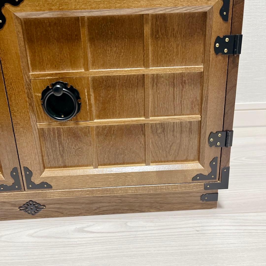 希少 からくり 箪笥 民芸調 隠し 収納多数 昭和レトロ 職人仕上げ 鍵付き