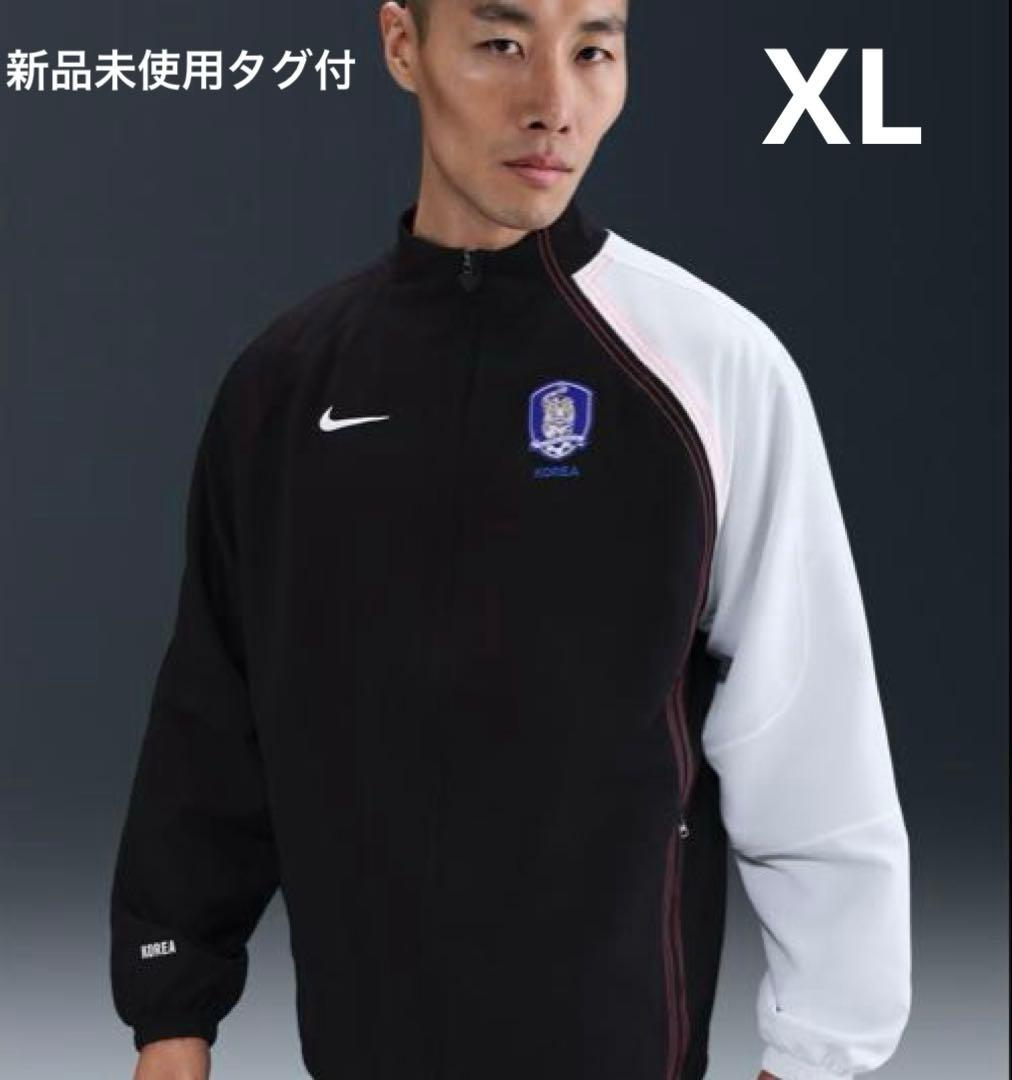 新品未使用タグ付 Nike サッカー ウィンドブレーカー 韓国 XL 黒