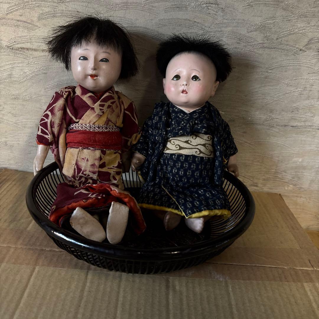 市松人形 伝統的な日本人形 2体セット