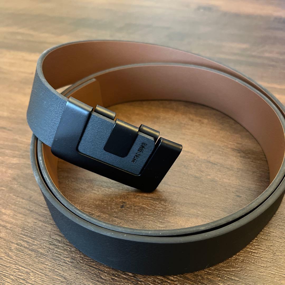 NEW MIN BELT リバーシブルベルト ブラック×ブラウン