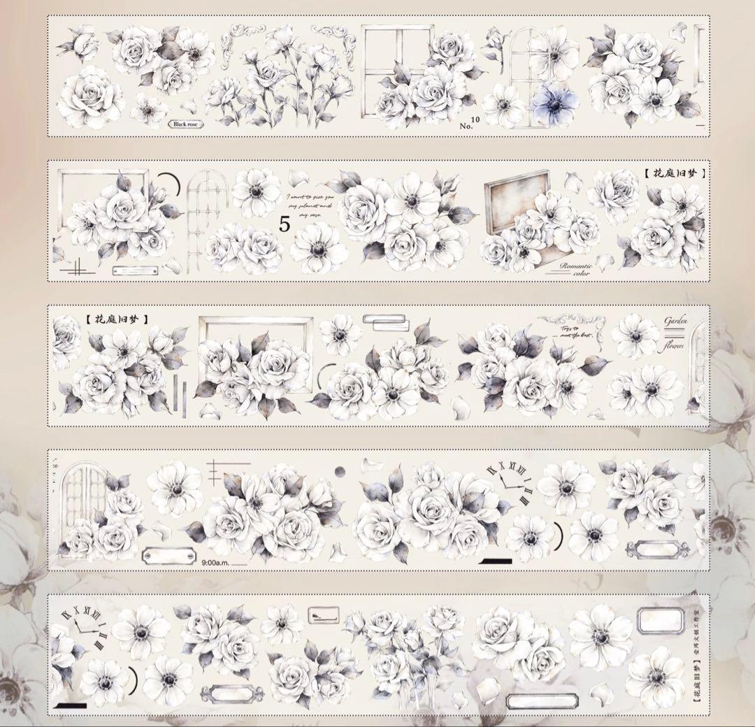 壹洱原创《花庭旧梦》海外マスキングテープ　マステ 【1776】