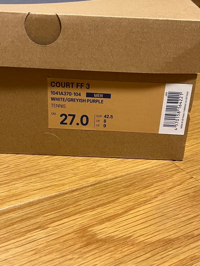 【asics】コートFF3 1041A370-104 27cm