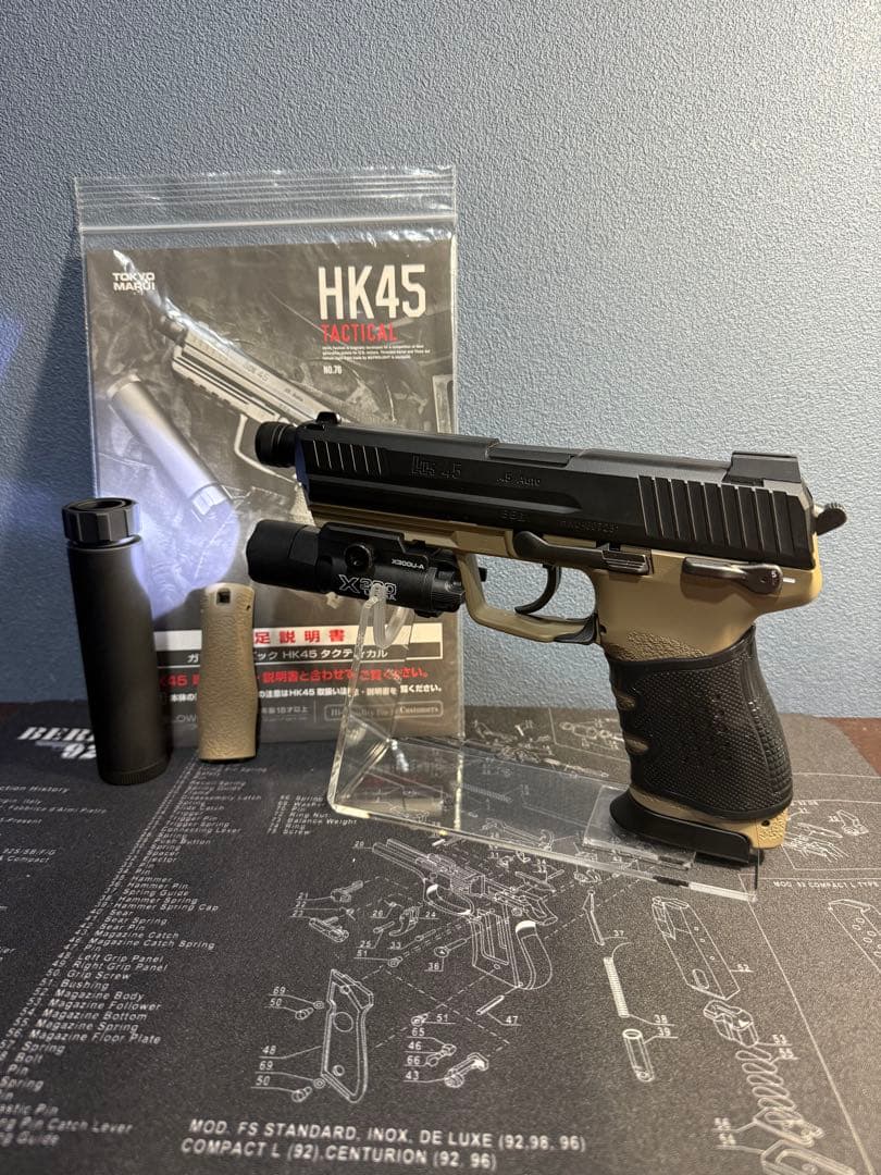 最終値下げ東京マルイ製 HK45 タクティカル＋SureFire Replica