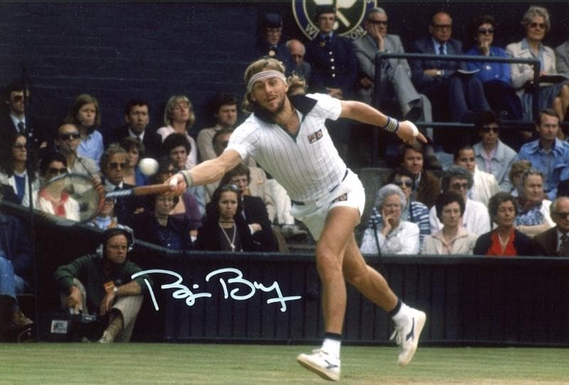 テニス　男子　ビョルン・ボルグ 証明書付き　直筆サイン入りフォト