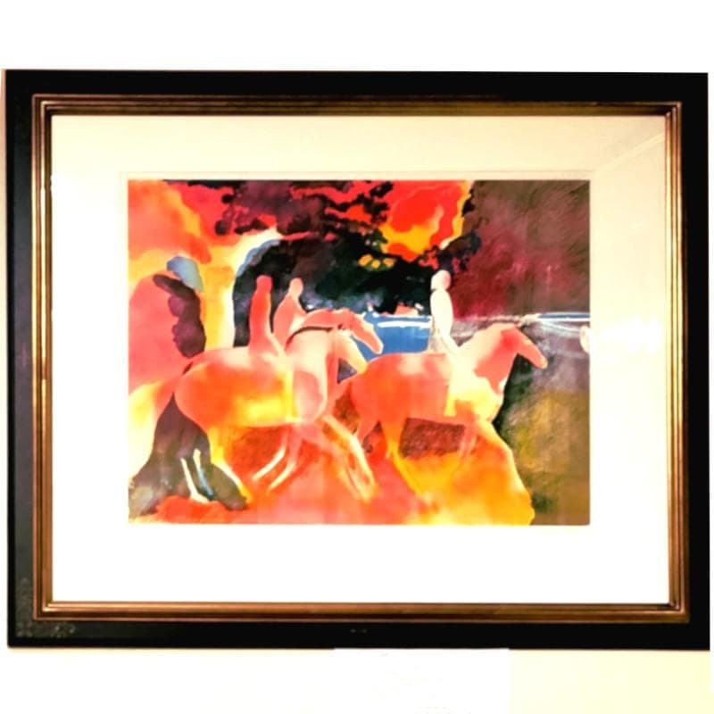 ☆ポール・ギヤマン☆「馬に乗る人」　リトグラフ　E.A　大判　美品！