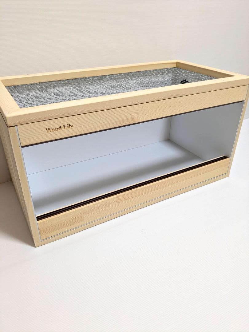 【アウトレット１点限定】内部ホワイトアルミ爬虫類ケージ598×300×300mm