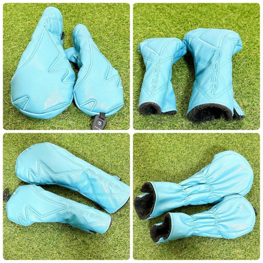 希少 MYSTERY ミステリー キャディバッグ 合成皮革 ヘッドカバー付き