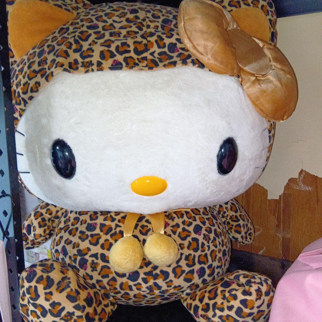 ハローキティ 2005年ヒョウ柄 ぬいぐるみ 大きめレトロレアビンテージ