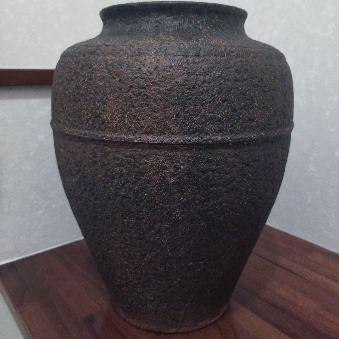 華道具　大型　南部鉄器 鉄製花瓶 壺 フラワーベース　8.2kg