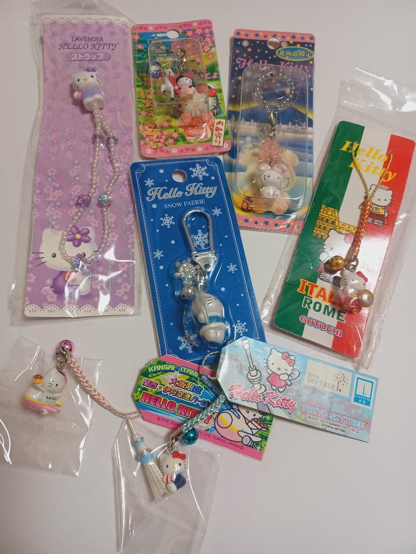 ご当地　ハローキティ　マスコット　根付け　ストラップ　キーホルダー　まとめ売り