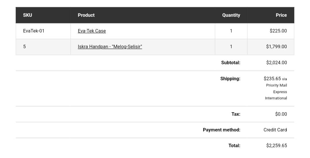 ISKRAハンドパン ハンドパンケースセット