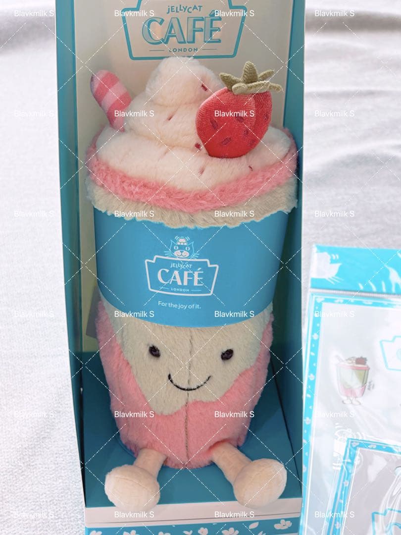 【新品】ジェリーキャット上海限定ぬいぐるみイチゴラテ特典付き