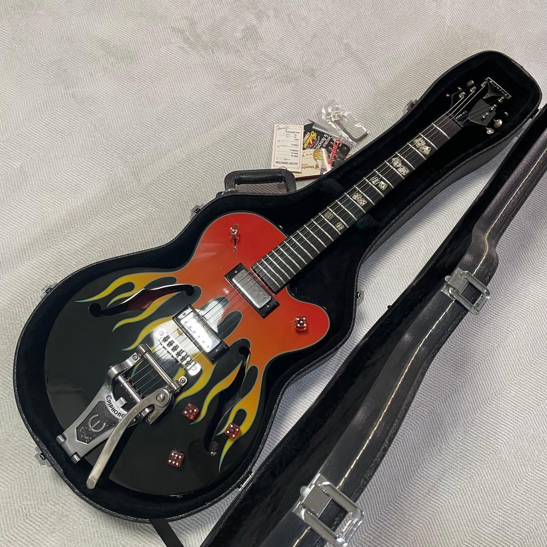Epiphone FLAMEKAT エピフォン Ebony 指版 セミアコ
