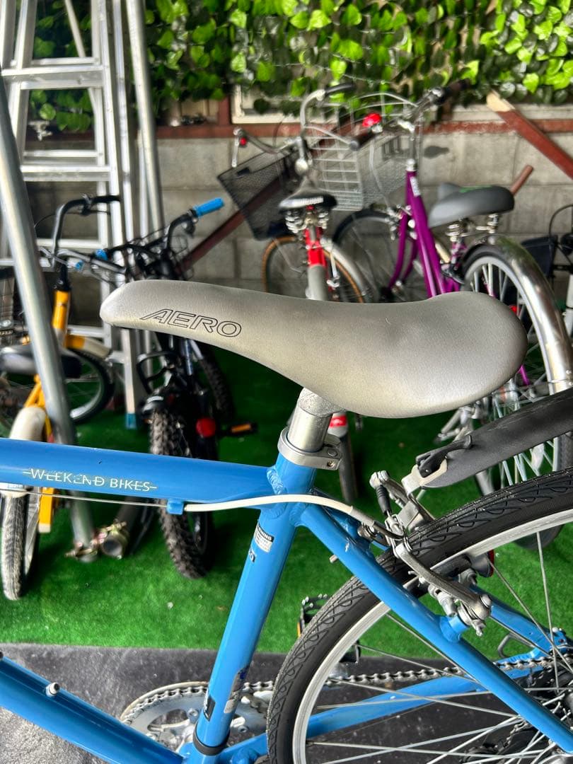 No.18クロスバイクWEEKEND BIKES 460 ライトブルー7段変速