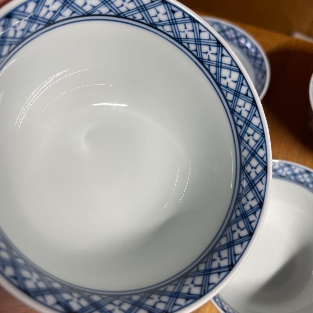 有田焼　館林源右衛門　染錦三方割唐草湯呑五客　　　共箱