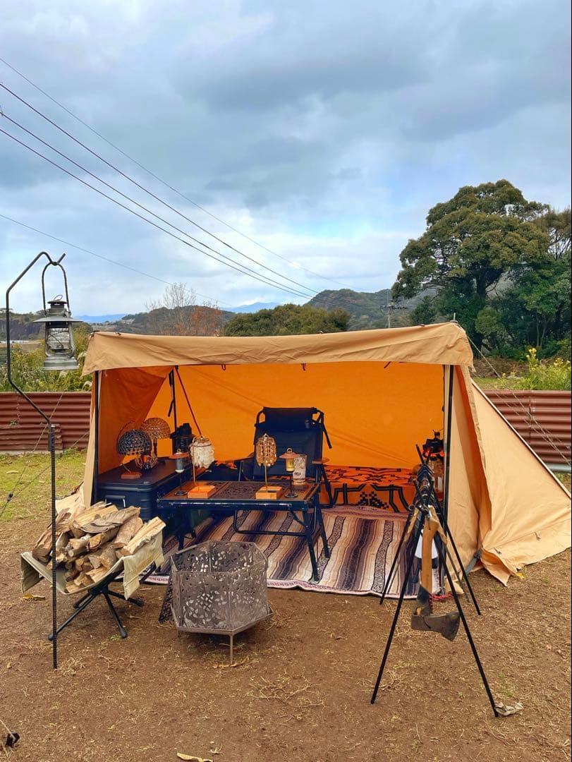 格安　BUNDOK ソロベース EX ＋ フロントウォール　サンドベージュ