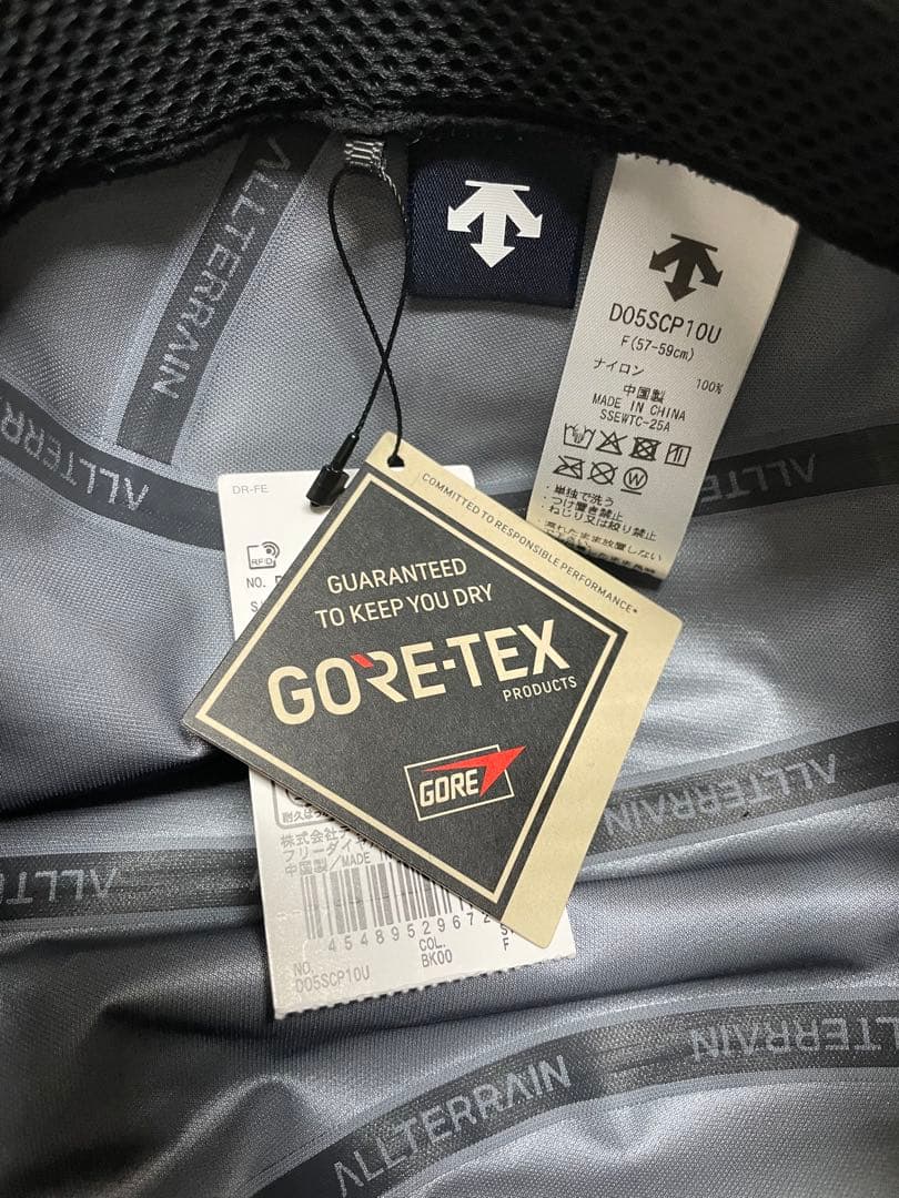 【新品】DESCENTE GORE-TEX レインキャップ