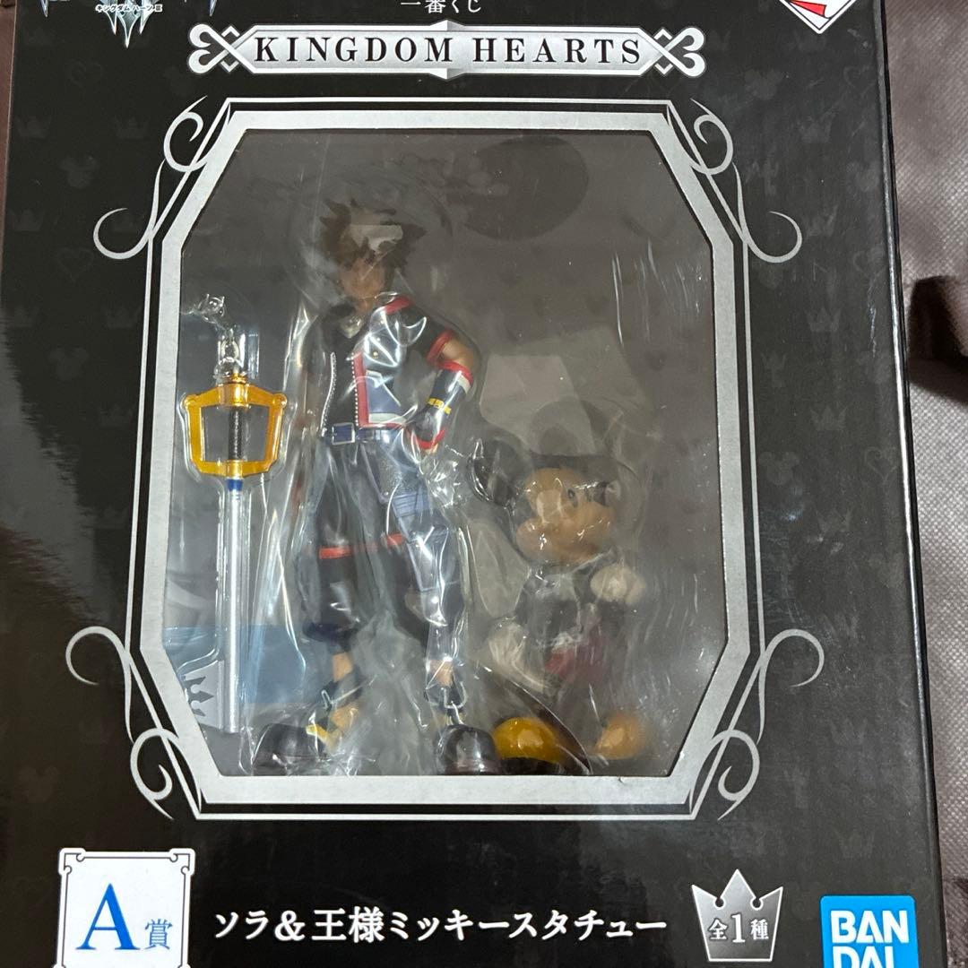 一番くじ　キングダムハーツ　A賞　ソラ＆王様ミッキースタチュー